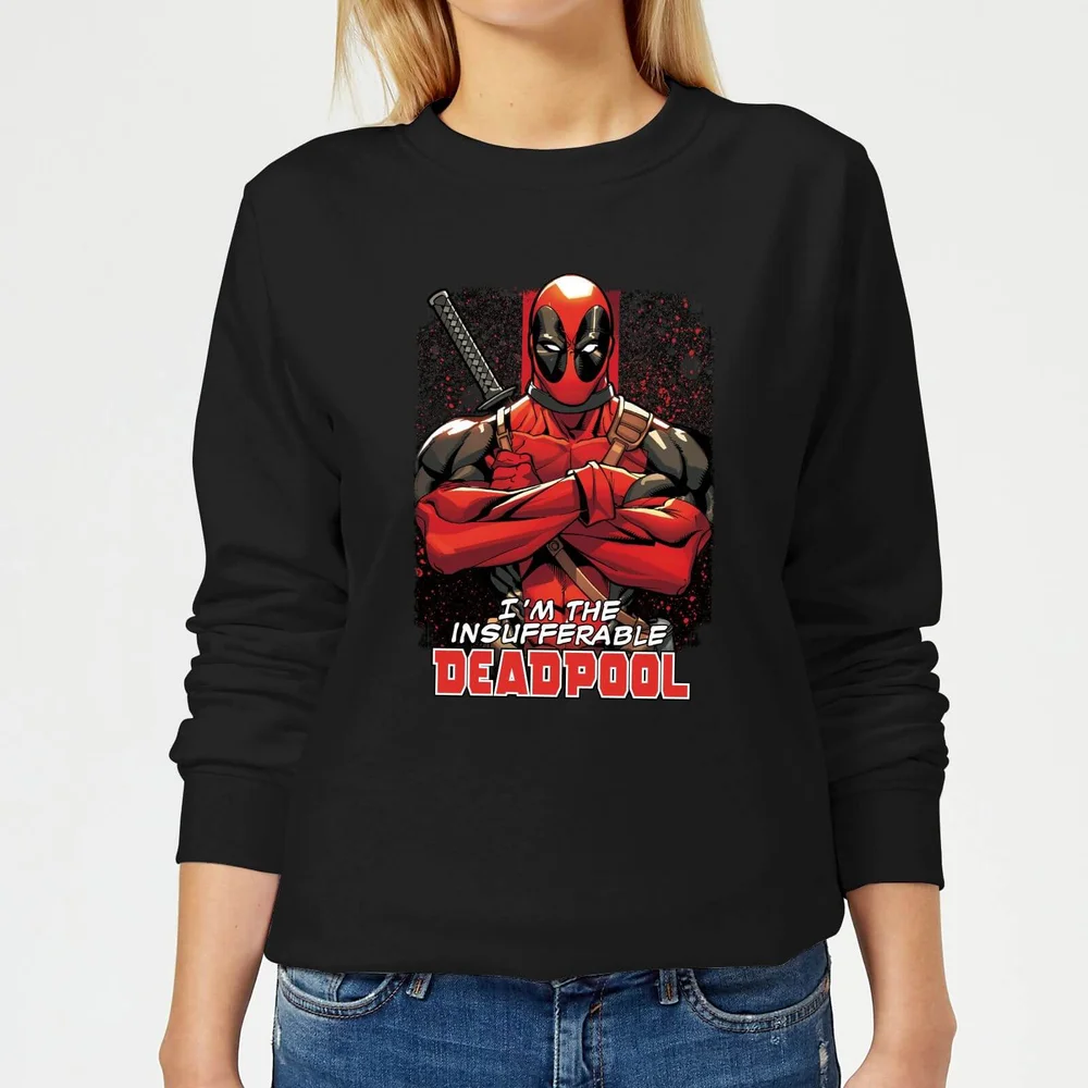 Marvel Deadpool Crossed Arms Women's Sweatshirt - Black - S Image 1