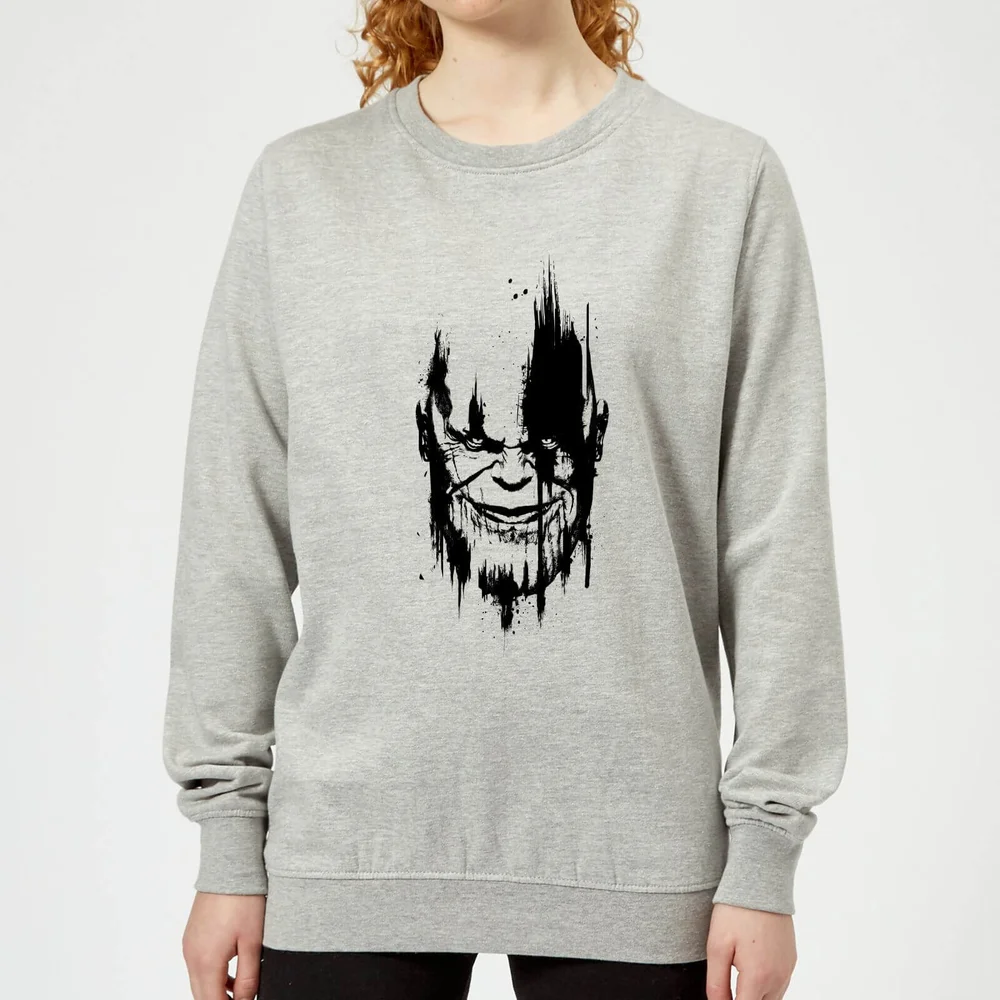 Marvel Avengers Infinity War Thanos Face Women's Sweatshirt - Grey - 3XL - Grey Image 1