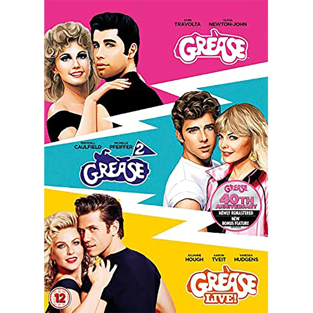 Grease 40th Anniversary Triple (Grease, Grease 2, Grease Live) Image 1