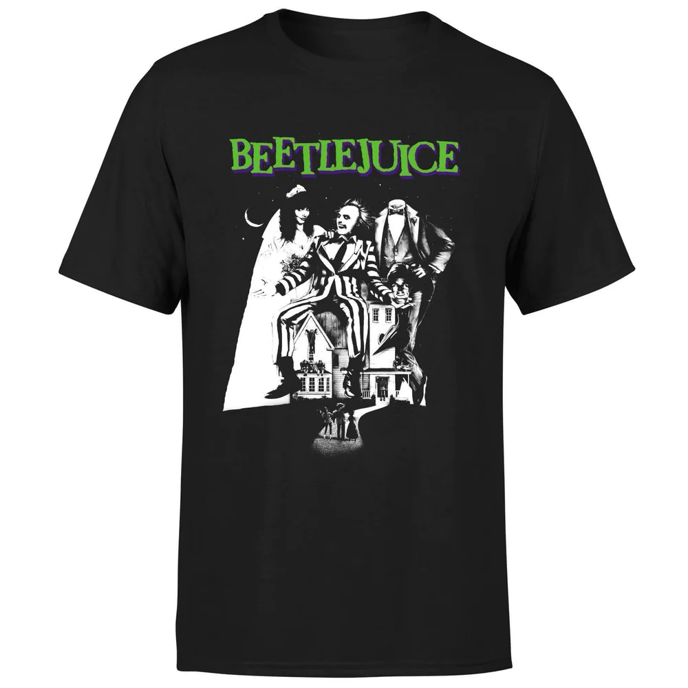 Beetlejuice Mono Poster T-Shirt - Black - S Image 1