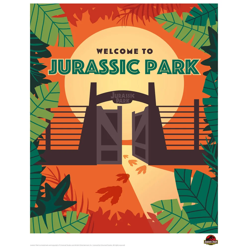 Jurassic Park 'Welcome to Jurassic Park' Limited Edition Art Print Image 1