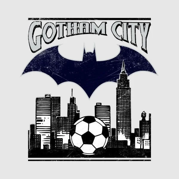 DC Comics Batman Football Gotham City Women's T-Shirt - Grey