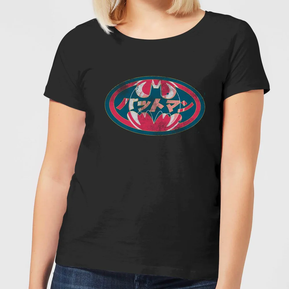 DC Comics Batman Japanese Logo Women's T-Shirt - Black - S - Black Image 1