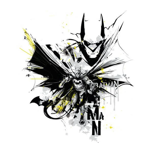 DC Comics Batman Batface Splash Women's T-Shirt - White