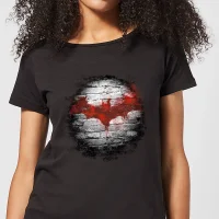 DC Comics Batman Logo Wall Women's T-Shirt - Black - undefined undefined