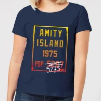 Jaws Amity Population Women's T-Shirt - Navy - undefined undefined