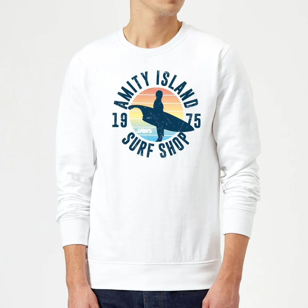 Jaws Amity Surf Shop Sweatshirt - White - S Image 1
