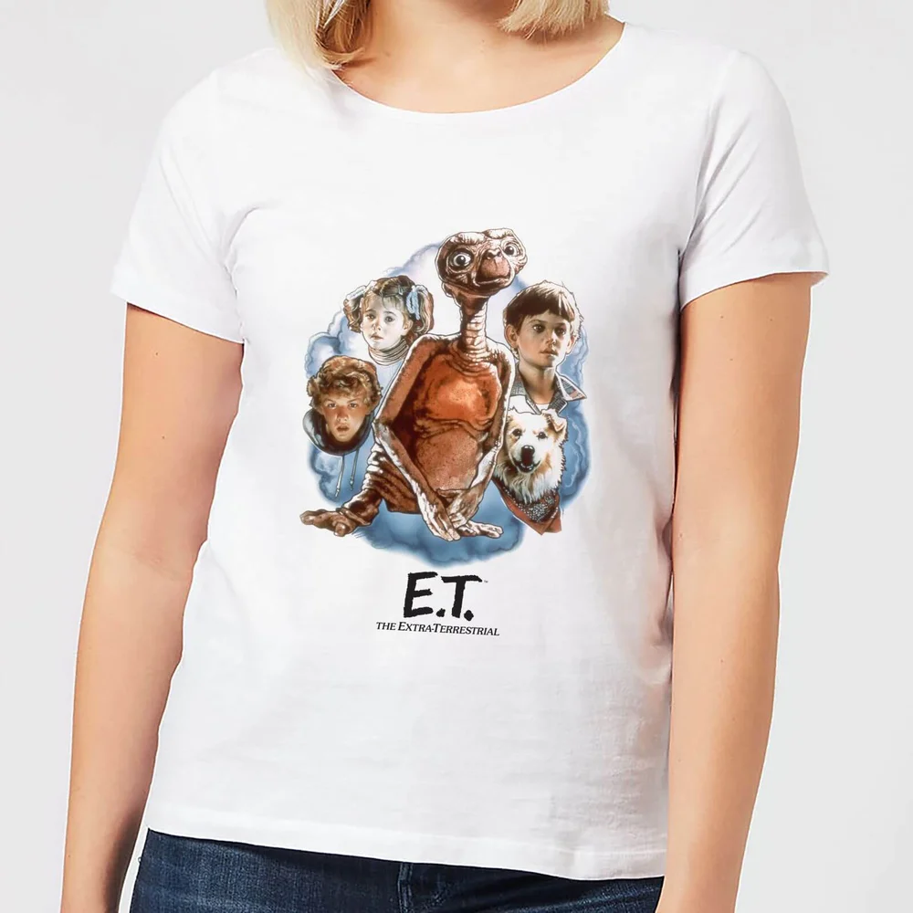 ET Painted Portrait Women's T-Shirt - White - S Image 1