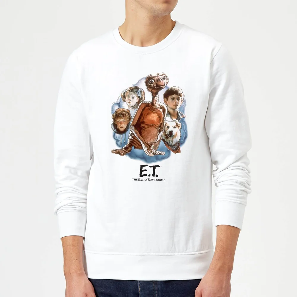 ET Painted Portrait Sweatshirt - White - S Image 1