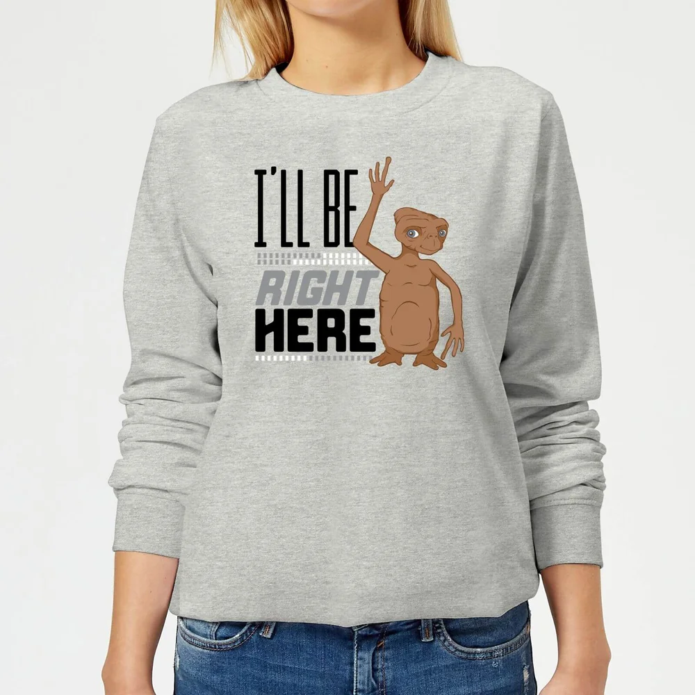 ET I'll Be Right Here Women's Sweatshirt - Grey - 3XL - Grey Image 1