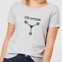 Back To The Future Powered By Flux Capacitor Women's T-Shirt - Grey