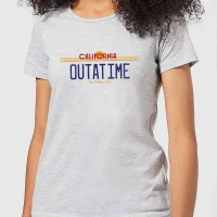 Back To The Future Outatime Plate Women's T-Shirt - Grey - undefined undefined