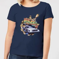Back To The Future Clockwork Women's T-Shirt - Navy