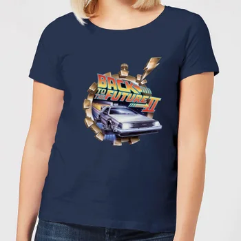 Back To The Future Clockwork Women's T-Shirt - Navy