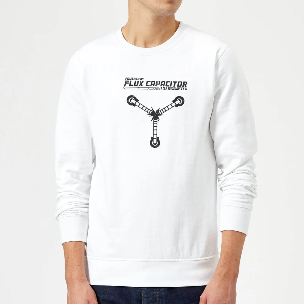 Back To The Future Powered By Flux Capacitor Sweatshirt - White - S Image 1