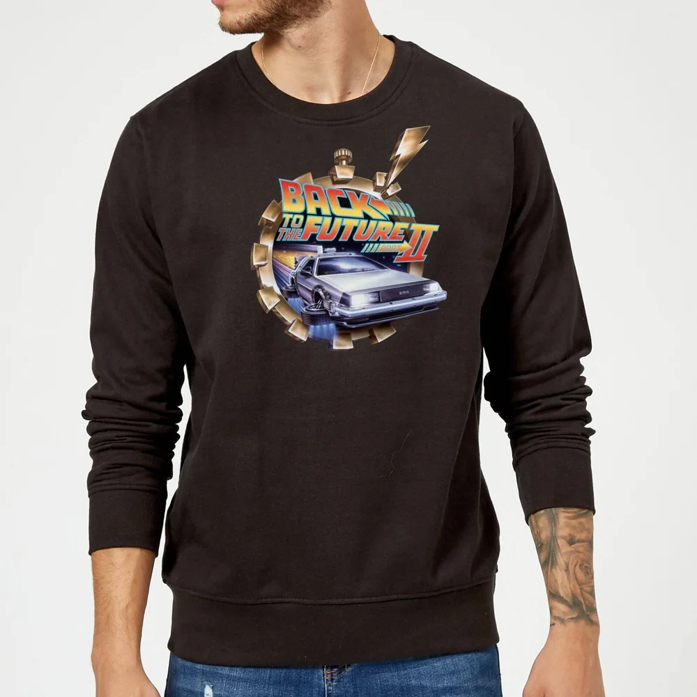 Back To The Future Clockwork Sweatshirt - Black - S Image 1