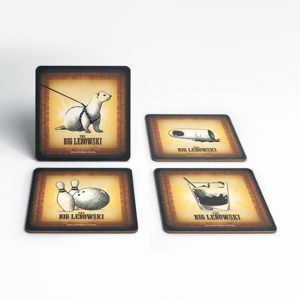 The Big Lebowski Vintage Coaster Set Image 1