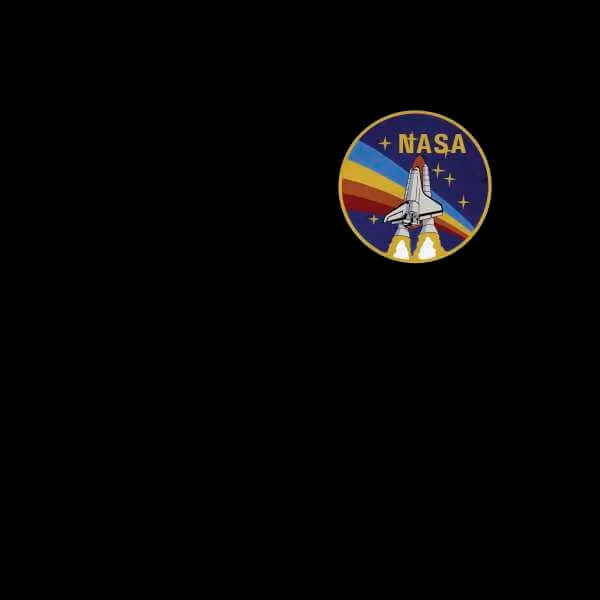 NASA Vintage Rainbow Shuttle T-Shirt - Black