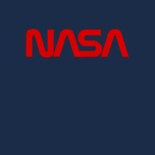 NASA Worm Red Logotype Women's T-Shirt - Navy