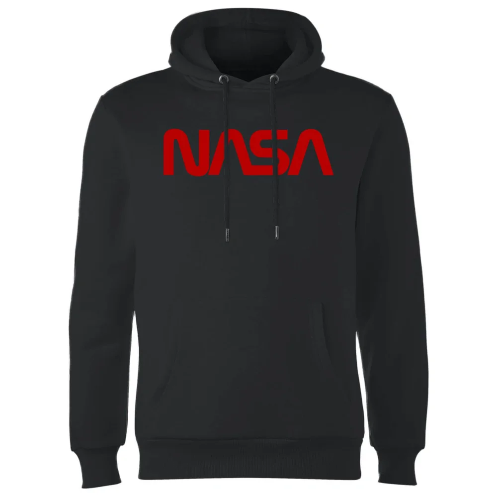 NASA Worm Red Logotype Hoodie - Black - S Image 1