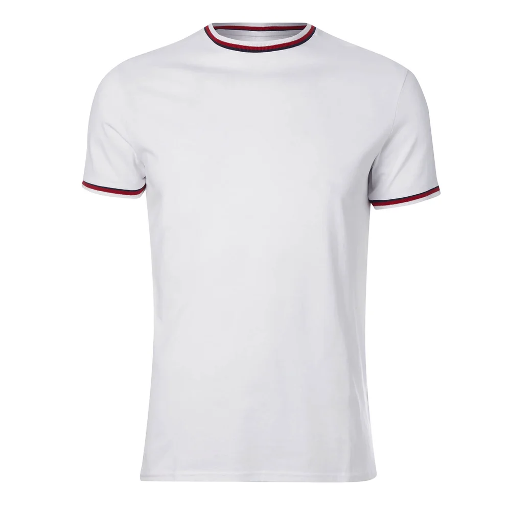 Broken Standard Men's Sacombe Tipped T-Shirt - White - S - White Image 1