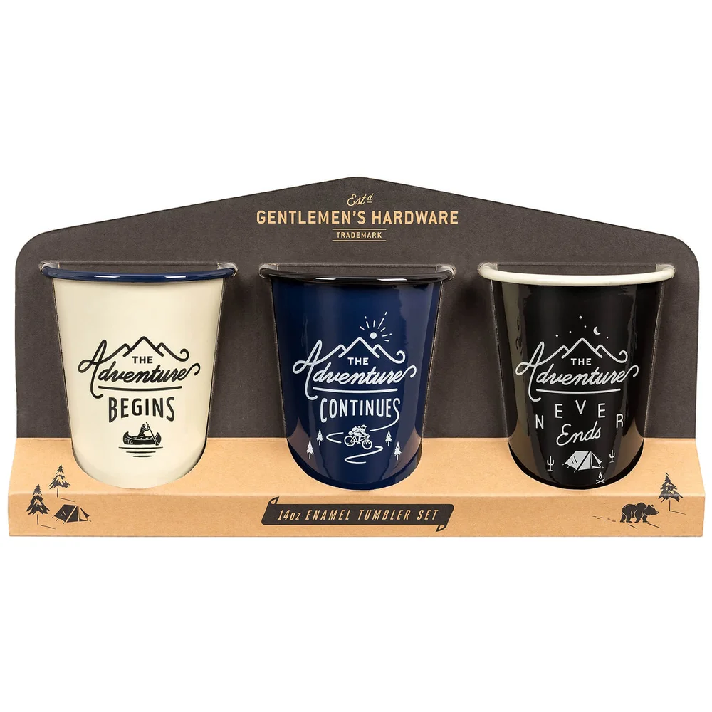 Gentlemen's Hardware Enamel Tumblers (Set of 3) Image 1