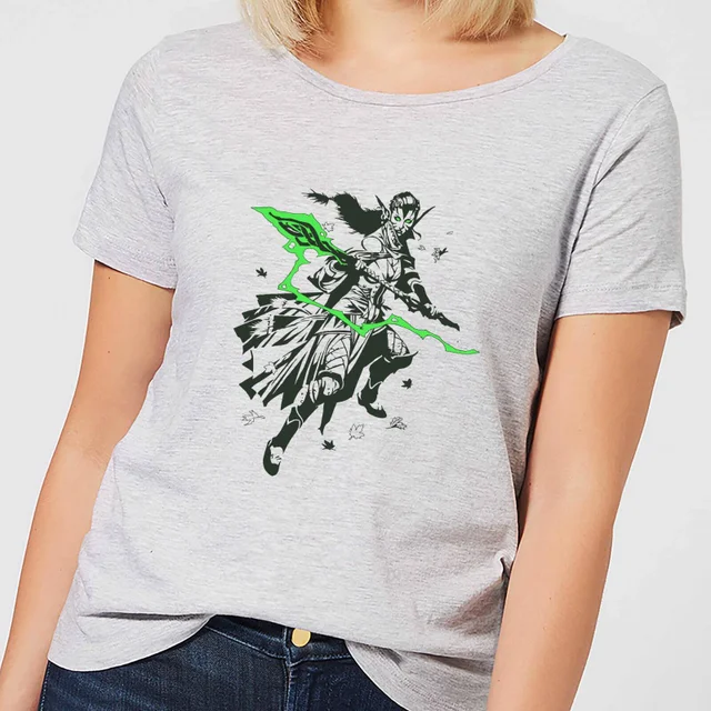 Magic The Gathering Nissa Character Art Women's T-Shirt - Grey