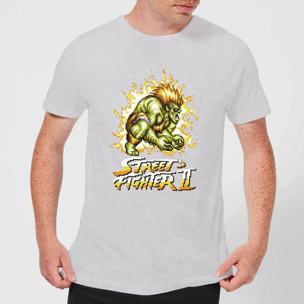 Street Fighter Blanka 16-bit Men's T-Shirt - Grey - S Image 1