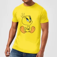 Looney Tunes Tweety Sitting Men's T-Shirt - Yellow - undefined undefined