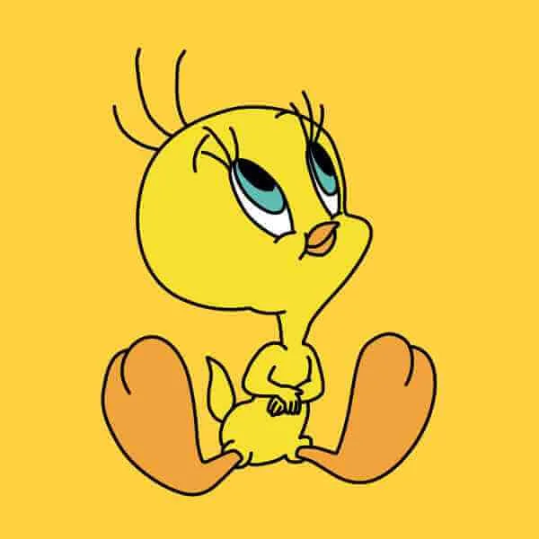 Looney Tunes Tweety Sitting Men's T-Shirt - Yellow