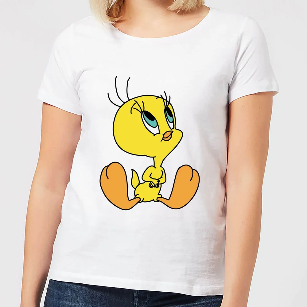 Looney Tunes Tweety Sitting Women's T-Shirt - White - S Image 1