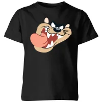 Looney Tunes Tasmanian Devil Face Kids' T-Shirt - Black - undefined undefined