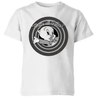 Looney Tunes That's All Folks Porky Pig Kids' T-Shirt - White