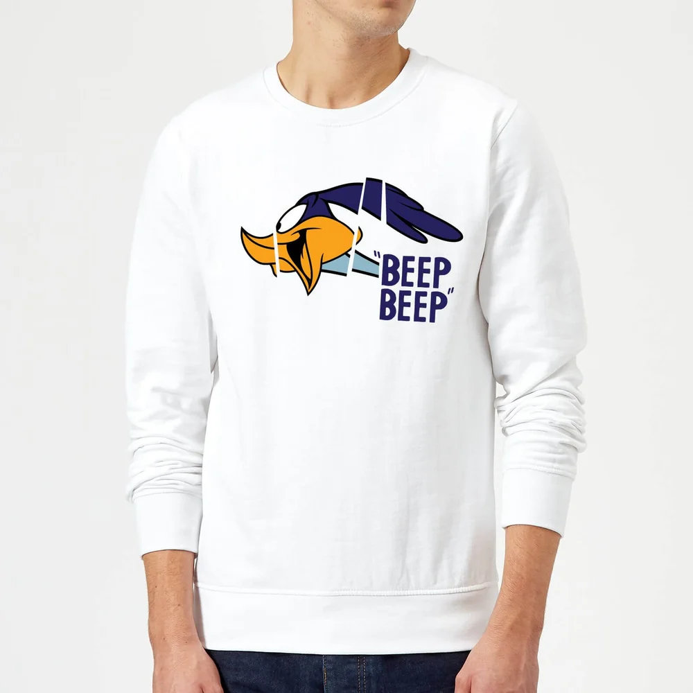 Looney Tunes Road Runner Beep Beep Sweatshirt - White - S Image 1