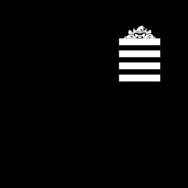 Looney Tunes Taz Stripes Pocket Print Sweatshirt - Black