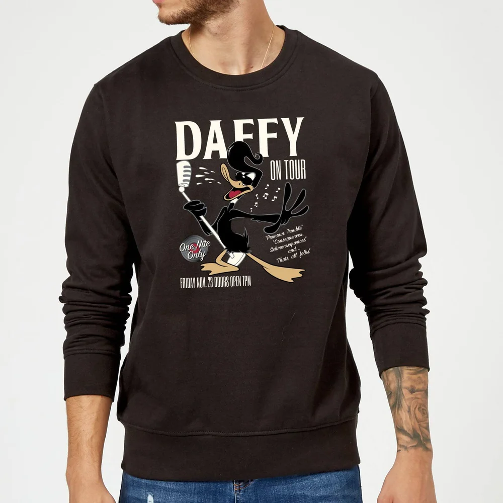 Looney Tunes Daffy Concert Sweatshirt - Black - S Image 1