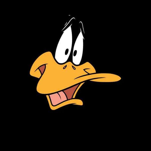 Looney Tunes Daffy Duck Face Sweatshirt - Black