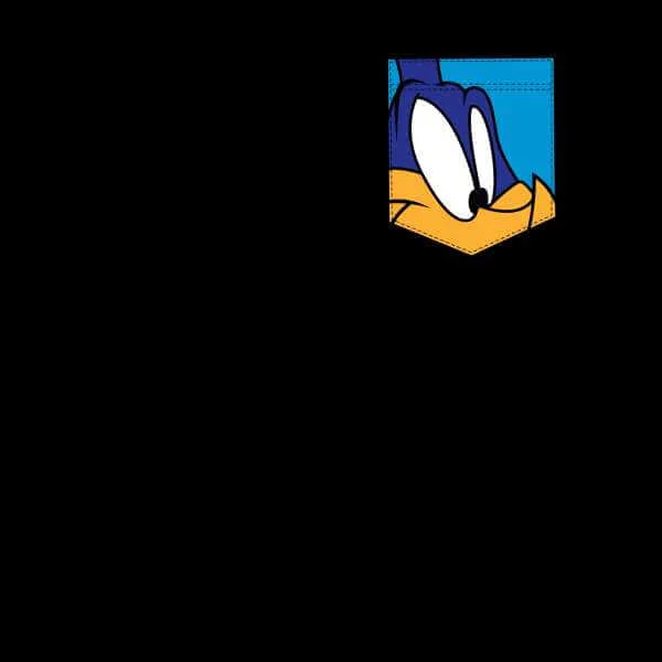 Looney Tunes Roadrunner Face Faux Pocket Sweatshirt - Black