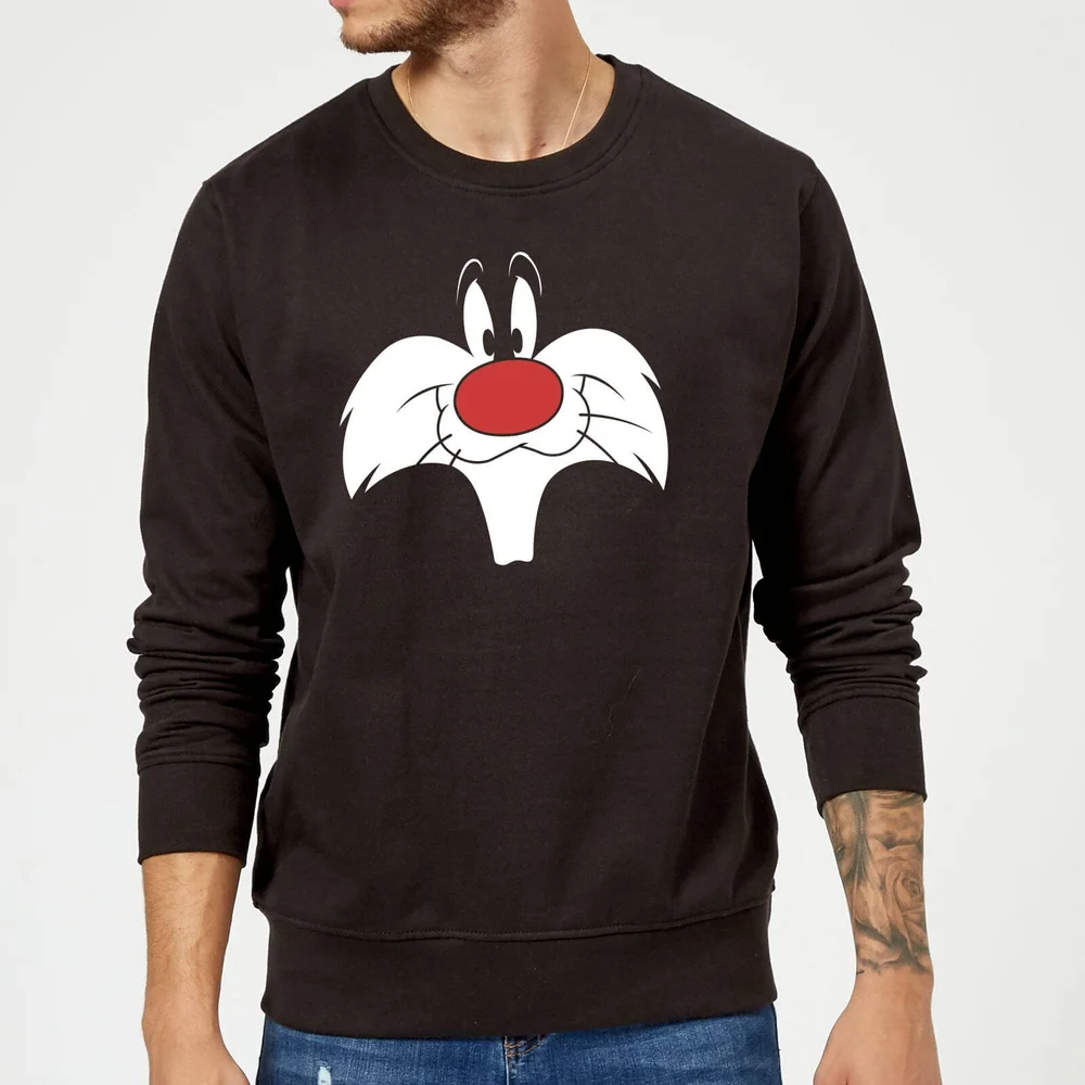 Looney Tunes Sylvester Big Face Sweatshirt - Black - S Image 1