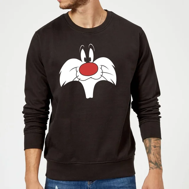 Looney Tunes Sylvester Big Face Sweatshirt - Black