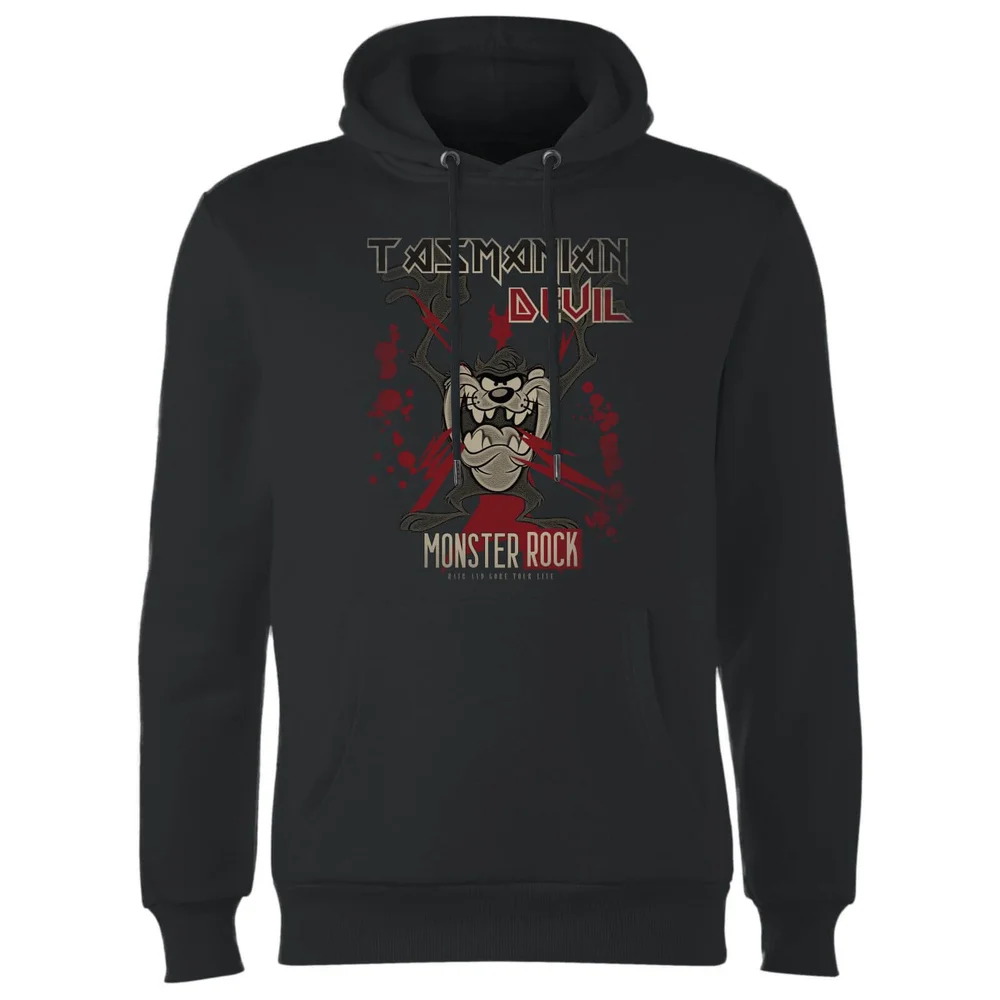 Looney Tunes Tasmanian Devil Monster Rock Hoodie - Black - S Image 1