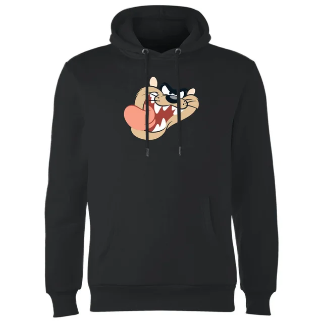 Looney Tunes Tasmanian Devil Face Hoodie - Black