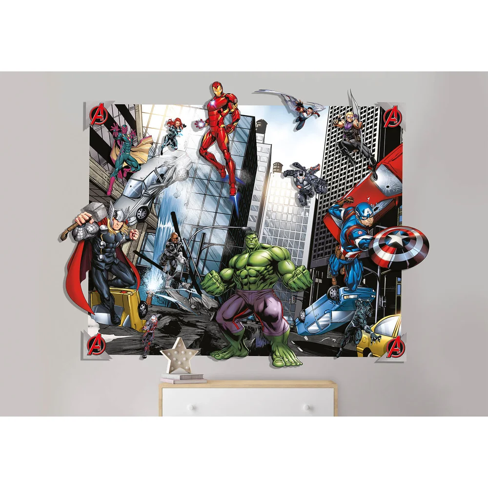 Walltastic Avengers 3D Pop-Out Wall Decoration Image 1