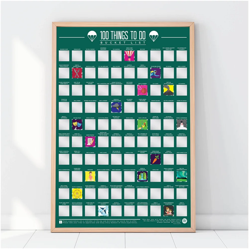 100 Things To Do Bucket List Poster Image 1