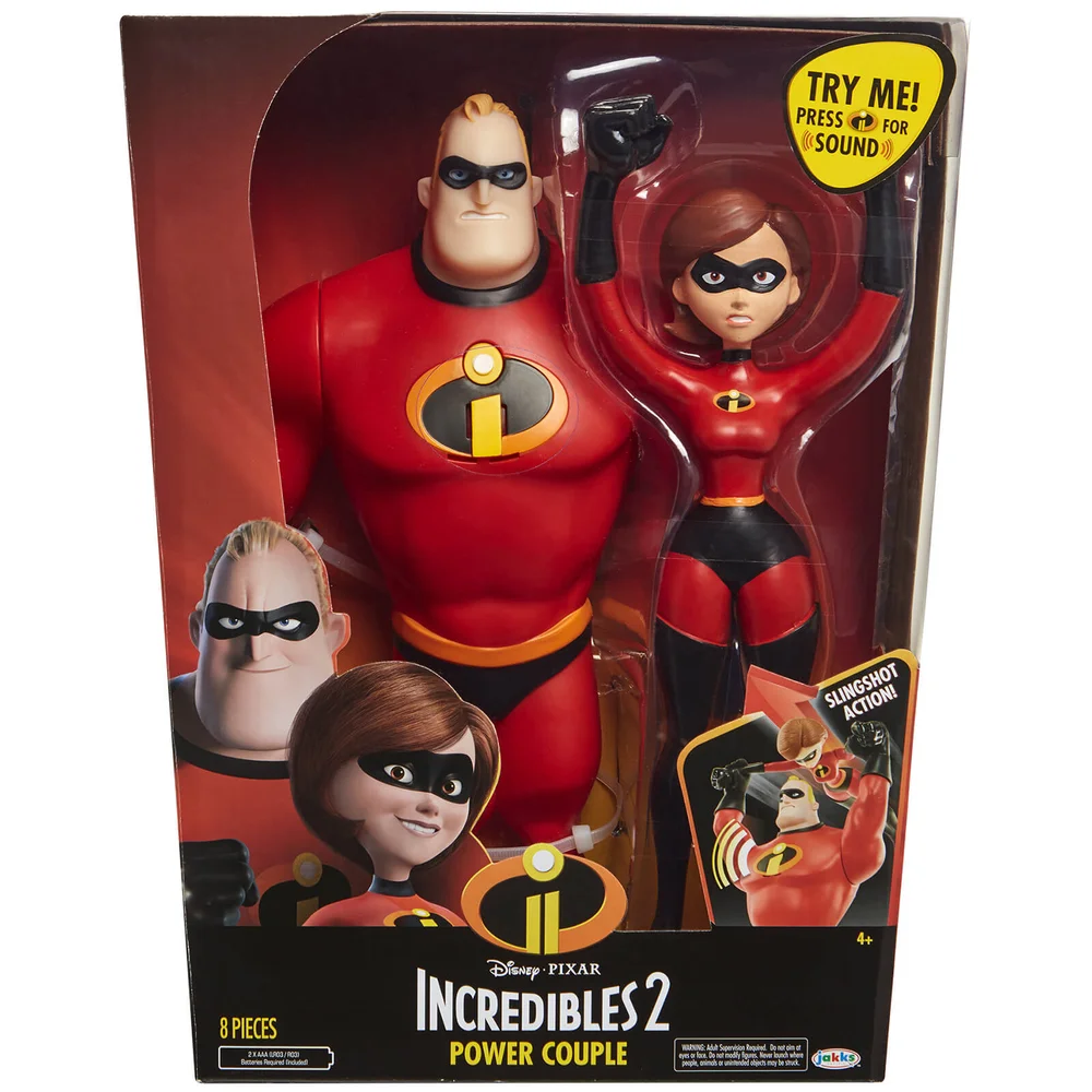 Jakks Pacific Disney Incredibles 2 12 Inch Mrs. and Mr. Incredible Figures Image 1