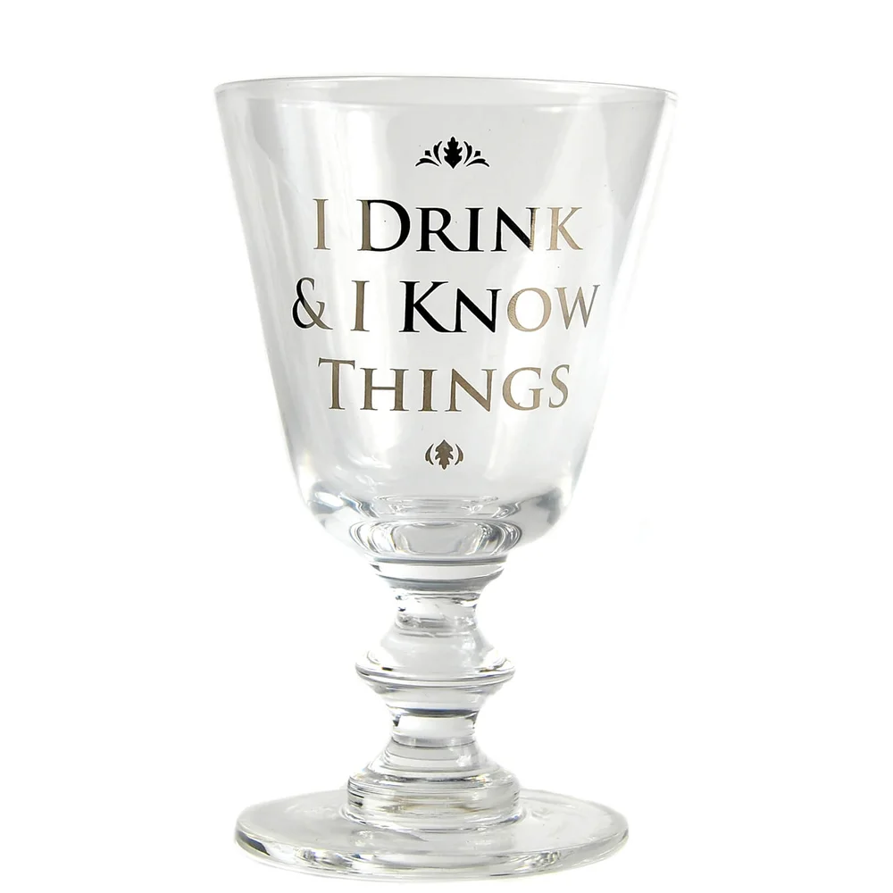 Game Of Thrones Wine Glass (I Drink And Know Things) Image 1