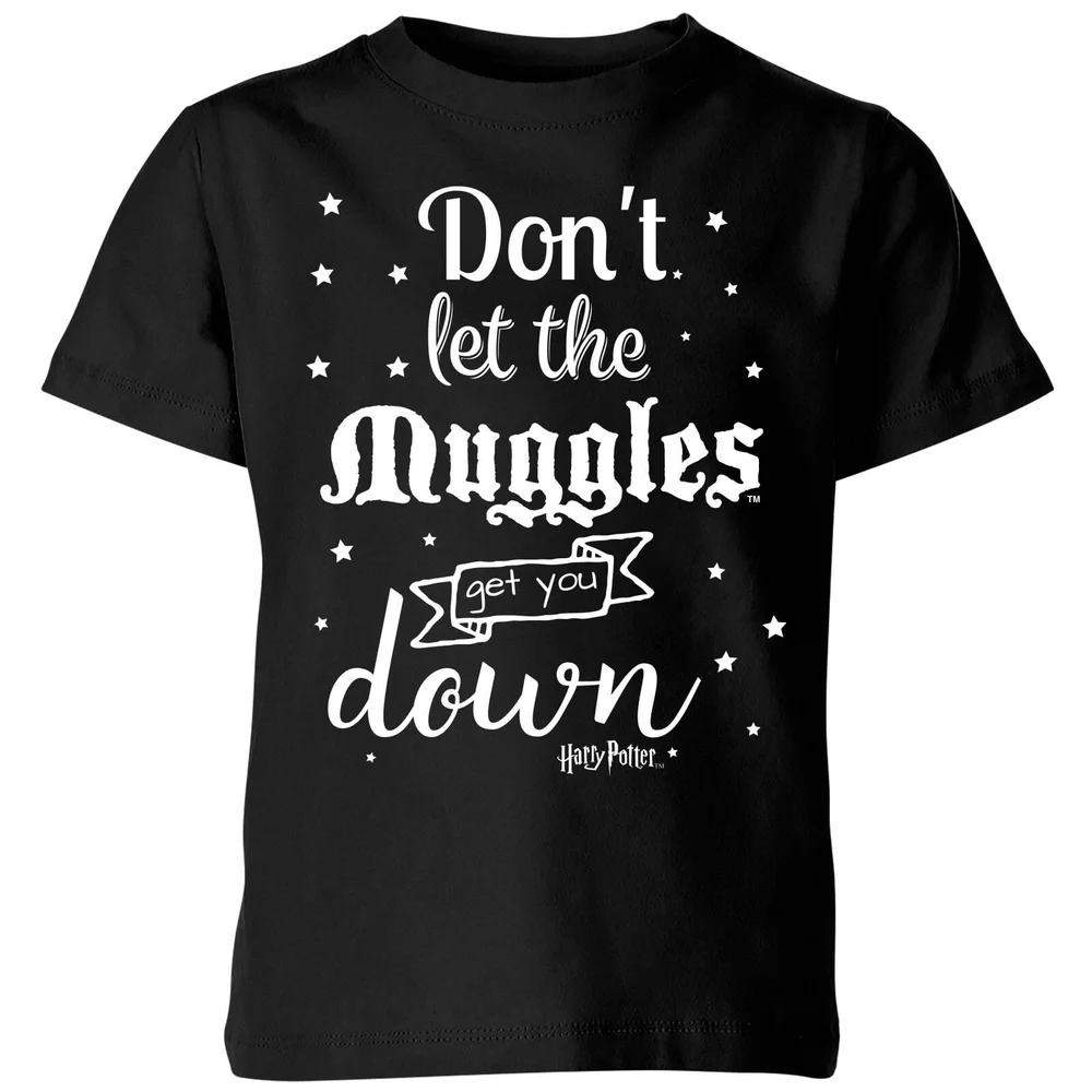 Harry Potter Don't Let The Muggles Get You Down Kids' T-Shirt - Black - 3-4 Years Image 1