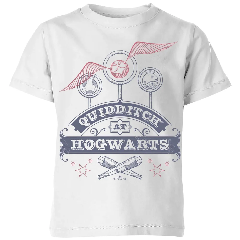 Harry Potter Quidditch At Hogwarts Kids' T-Shirt - White - 3-4 Years Image 1