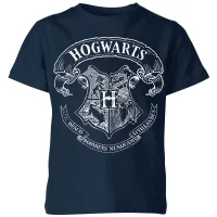 Harry Potter Hogwarts Crest Kids' T-Shirt - Navy