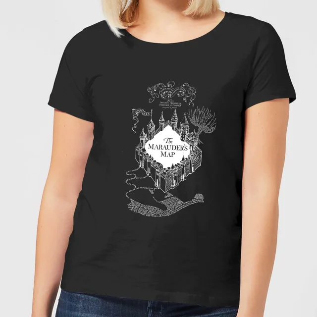Harry Potter The Marauder's Map Women's T-Shirt - Black